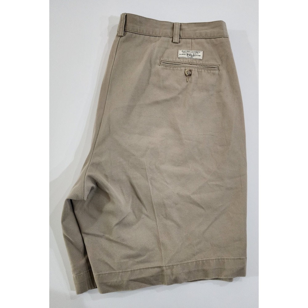Polo Ralph Lauren Mens Taupe Flat Front Cotton Prospect Chino Short Size 40